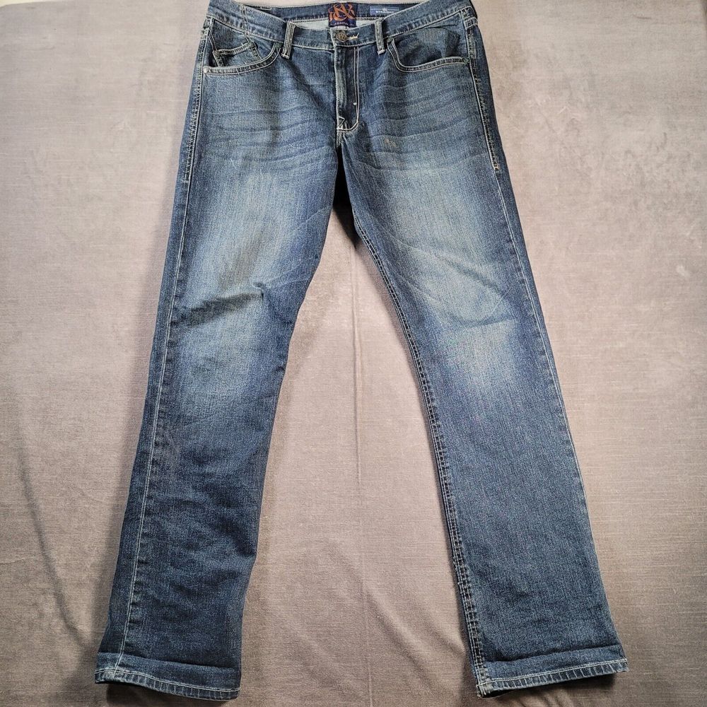 Rock & Republic Straight Leg Flap Pocket Womens Size 36 x 33
